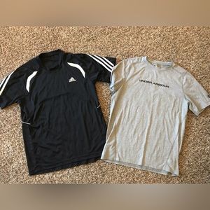 BUBDLE mens dry fit adidas / under armor shirts